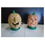 Pair of Ceramic Pumpkins