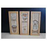 Set of 3 Coffee Signs
