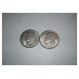 Pair of Eisenhower $1 Coins