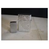 Metal Cigarette Pack Holder & Zippo LIghter