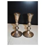 Pair of Sterling Weighted Candle Sticks