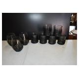 Set of 9 Halloween Skeleton Hand Black Tumblers