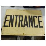 Vintage "Entrance" Metal Sign