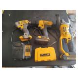 Dewalt 20V Drill, Impact, Angle Grinder