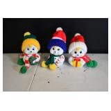 Vtg Ceramic Snowman Figurines