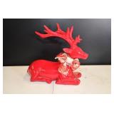 Red Acrylic Reindeer Decor