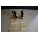 Pair of Santa Sarna Copper & Enamel Sleighs
