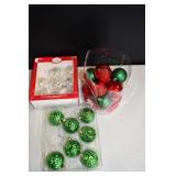 Red Green and Clear Ornaments