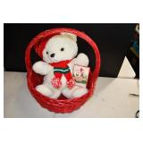 Vtg Dan Dee Kmart Christmas Bear & Basket