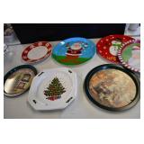 Lot of Christmas Platters