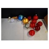 Lot of Vtg Plastic & Glass Ornaments