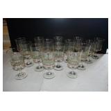 Set of 15 Libbey Holly Berry Water Goblets