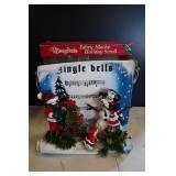Vtg Merrybrite Fabric Mache Holiday Scroll