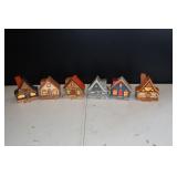 Vintage Ceramic Painted Village Houses