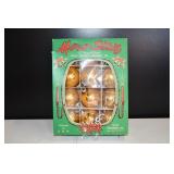 Vtg Miro Star Gold Glass Ornaments