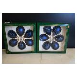 Christmas by Krebs Blue Glass Teardrop Ornaments