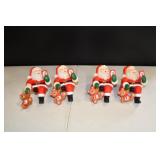 Set of 4 Santa Claus Stocking Hangers