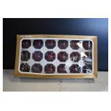Vtg Deep Red Glass Ball Ornaments