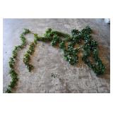 Vtg Plastic Holly Garland & Greenery