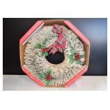 Vtg Mtn King Flocked Christmas Wreath