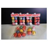 Vtg Small Satin Christmas Ball Ornaments