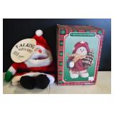 8" Snowman Figure & Santa Hand Puppet