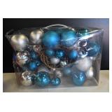 Silver and Blue Ball Garland