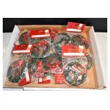 NOS Plastic Wreath Ornaments x 16