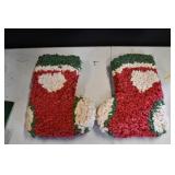 Pair of Vtg 100% Cotton Stockings Decoration