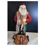21" Plastic Fisherman Santa Statue w/ Bag