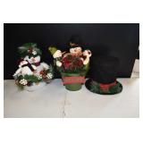 Christmas Snowman HOliday Decor & Tree Topper
