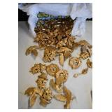 Vtg Gold Plastic Ornaments