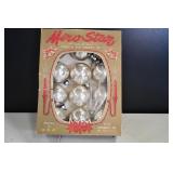 Vtg Miro Star Silver Glass Ornaments