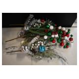 Faux Christmas Greenery w/ Ornaments