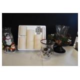 New Electric Candles w/ Hurricane Vases