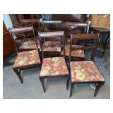 6pc Tell City Mahogany Dining Chairs