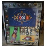 Super Bowl XXXII Framed Display w/ NFL Helmets