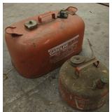 Vintage Red Metal Gasoline Cans