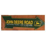 John Deere Road Arrow Metal Sign