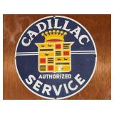 Cadillac Authorized Service Metal Sign