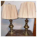 2pc Brass Table Lamps