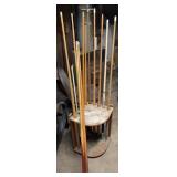 Pool Cue Rack w/ Cues