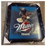 Miller Beer Framed Sign w/Eagle