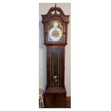 Grandfather Clock w/Wood Case and Brass Chimes