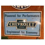 Chevrolet Metal Sign Powered for Performance