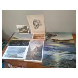 Collection of Unframed Artwork