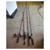 4 Fishing Rods and Reels
