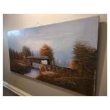 Covered Bridge Painting signed Enderby