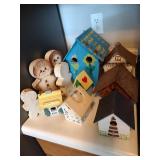 Decorative Birdhouses and Gingerbread Men