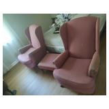 2 Wingback Chairs & Ottoman